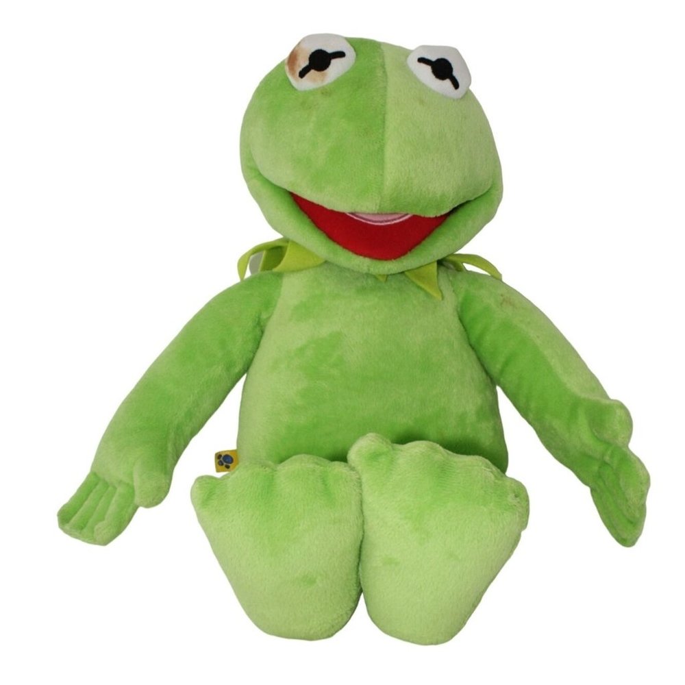 VTG Build-A-Bear Kermit The Frog Puppet 20” Plush Jim Henson Muppets Retired